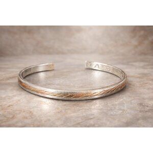 Vintage Sergio Lub Multi Tone Cuff Bracelet sz 7